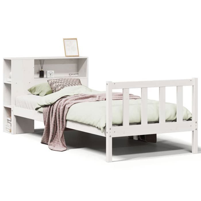 VidaXL Bunk Bed Without Mattress White 90x190cm Solid Pine Wood 3321679