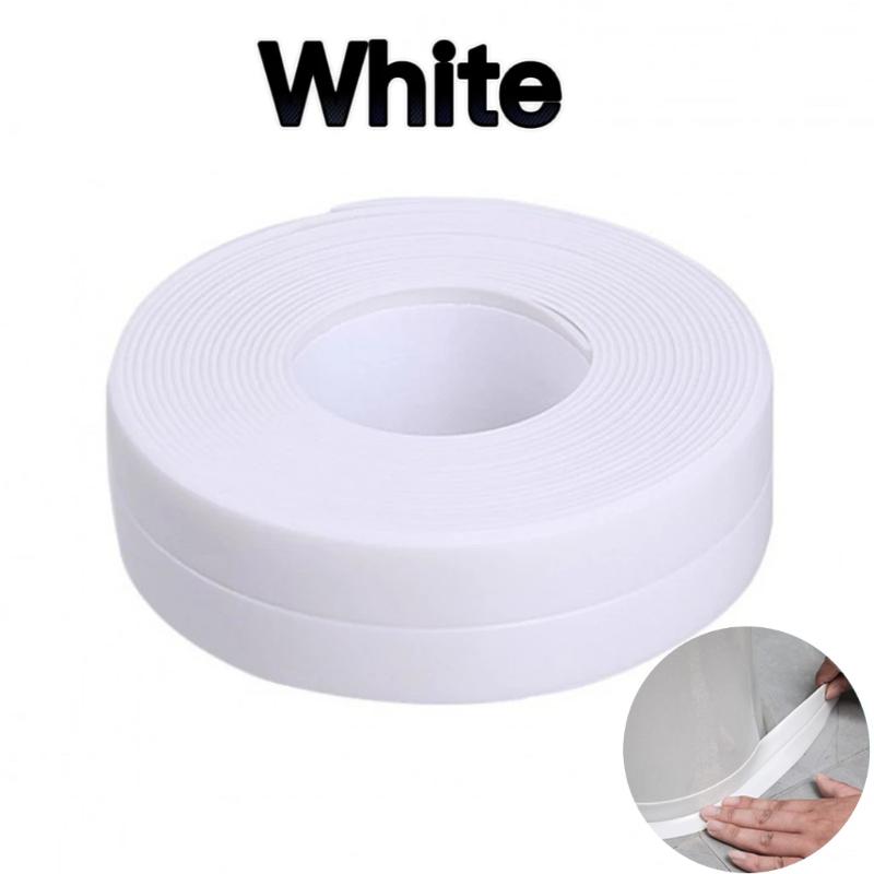 3.2M Self Adhesive PVC Sealing Strip Tape for Bath Toilet Kitchen Caulk Tape Waterproof Wall Sticker White Mold Proof Tapes