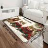 3 Cats Christmas Welcome Doormat, Polyester PVC Backing Machine Washable Rug for Multi-Room Holiday Decor