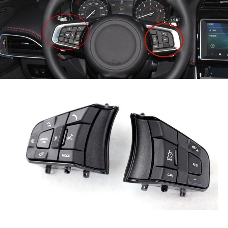 Car Steering Wheel Button Replacement For Jaguar XF XFL XE F-PACE Steering Control Switches For Cruise Heating System Right