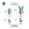 3D Printed Rabbit Eggs Ornament Animal Model Easter Rabbit Home Desktop Ornament Happy Easter Gift for Kids