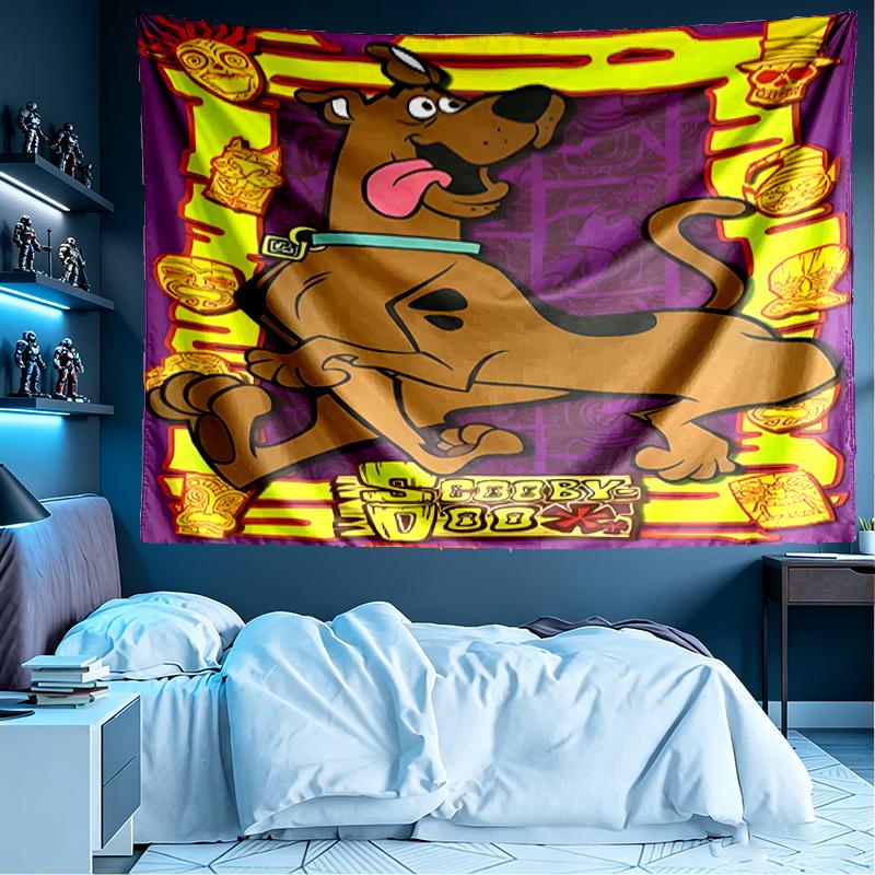 Scooby Print Tapestry, Lightweight Wall Hanging, for Bedroom, Dorm, Living Room, Home Art Decor, Birthday Christmas Gift for Friends