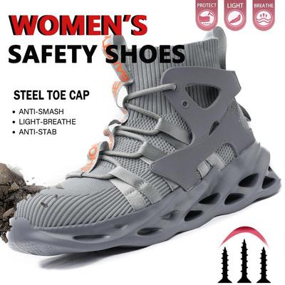 Arbeitsstiefel für Herren, unzerstörbar, Arbeitsschuhe, Damen, Herren, Sicherheitsstiefel, leicht, pannensicher, Arbeitssneaker, Stahlkappe, Sicherheitsschuhe, Schuhe, Herren