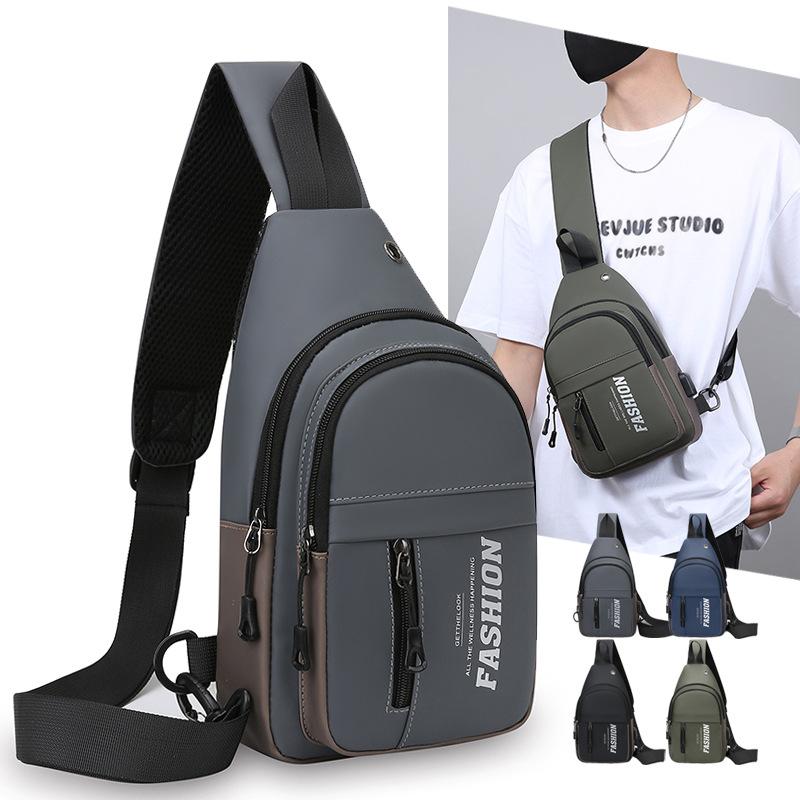 Crossbody Bag Men's Trend Joker Fashion Pocket Sports Multi Functional Chest Bag New One Shoulder Small Backpack Women.