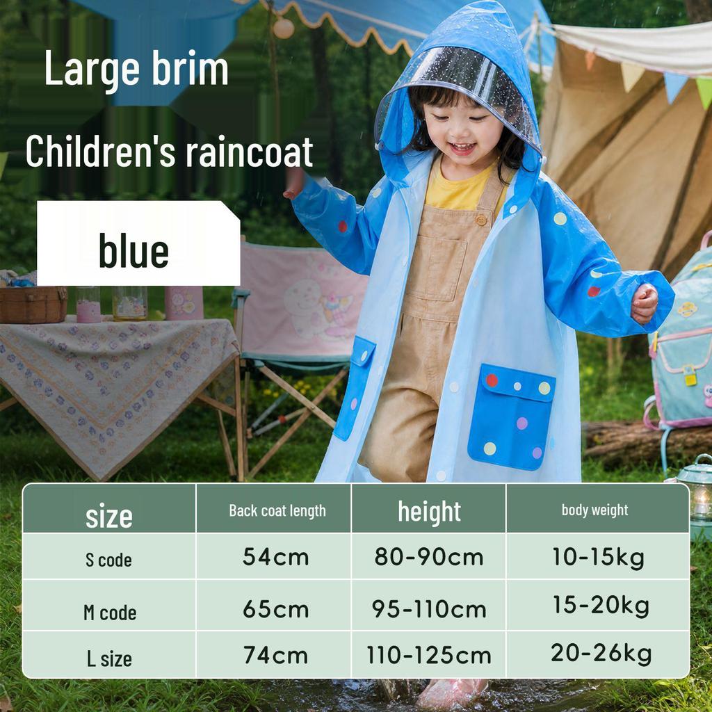 Full-Body Cartoon Rain Poncho for Boys & Girls - Perfect for Primary and Kindergarten Students
