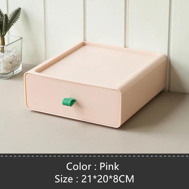 1 BUC Cutie de Depozitare cu Sertare Stivuibilă cu Depozitare pe Mai Multe Niveluri Cutie de Birou pentru Articole de Papetărie Depozitări Mari de Birou Organizator Etui de Machiaj