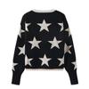 Fall Winter Women's Sweater O-Neck Star Pullover Knitting Sweaters C-288