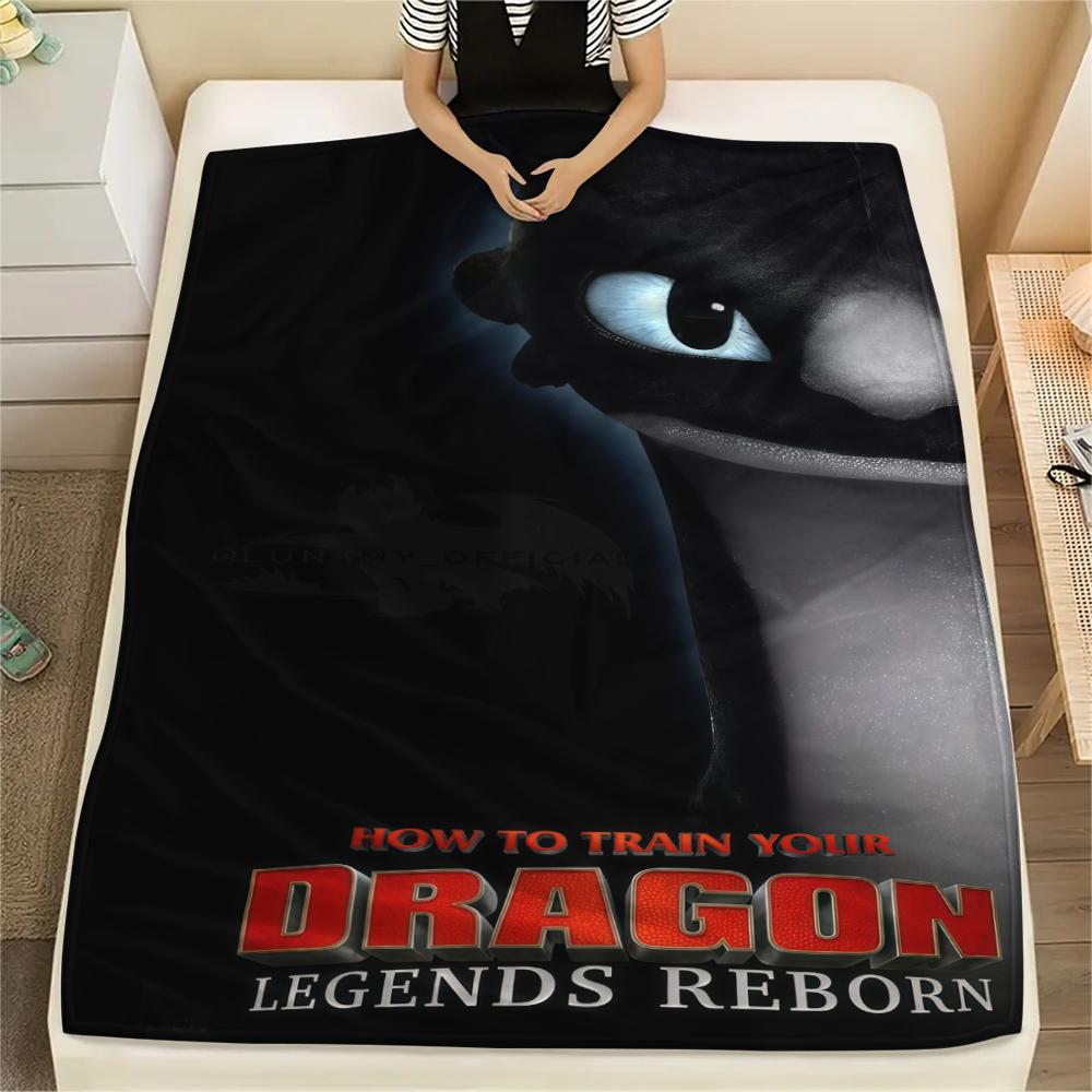 

Toothless Black Silhouette Blanket, Warm Fluffy Feel, Cozy Bedroom Decor, Fan Gift.chl 75x90cm