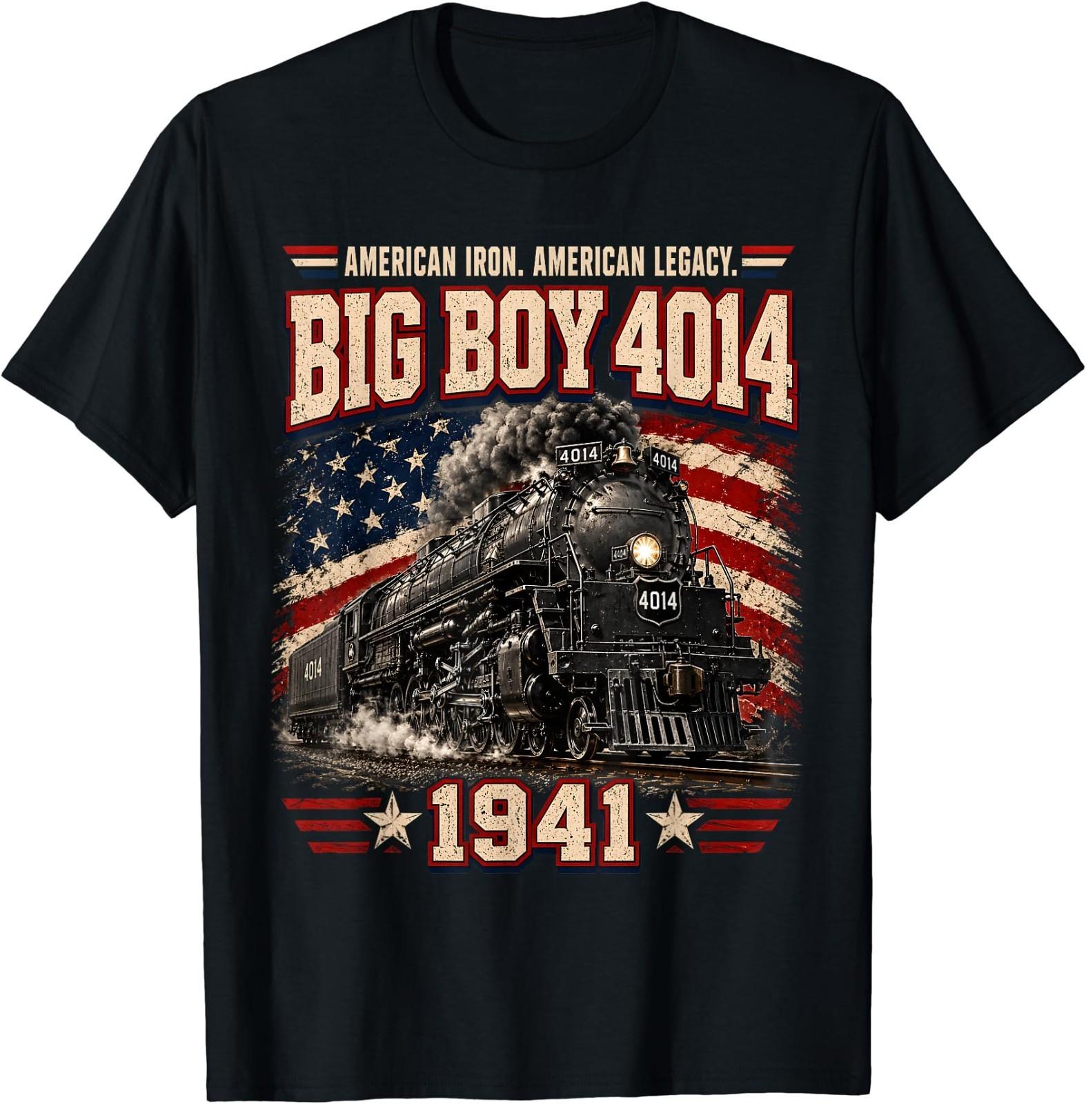 Big Boy 4014 Vintage Steam Locomotive Railroad Train Engine T-Shirt S разноцветный