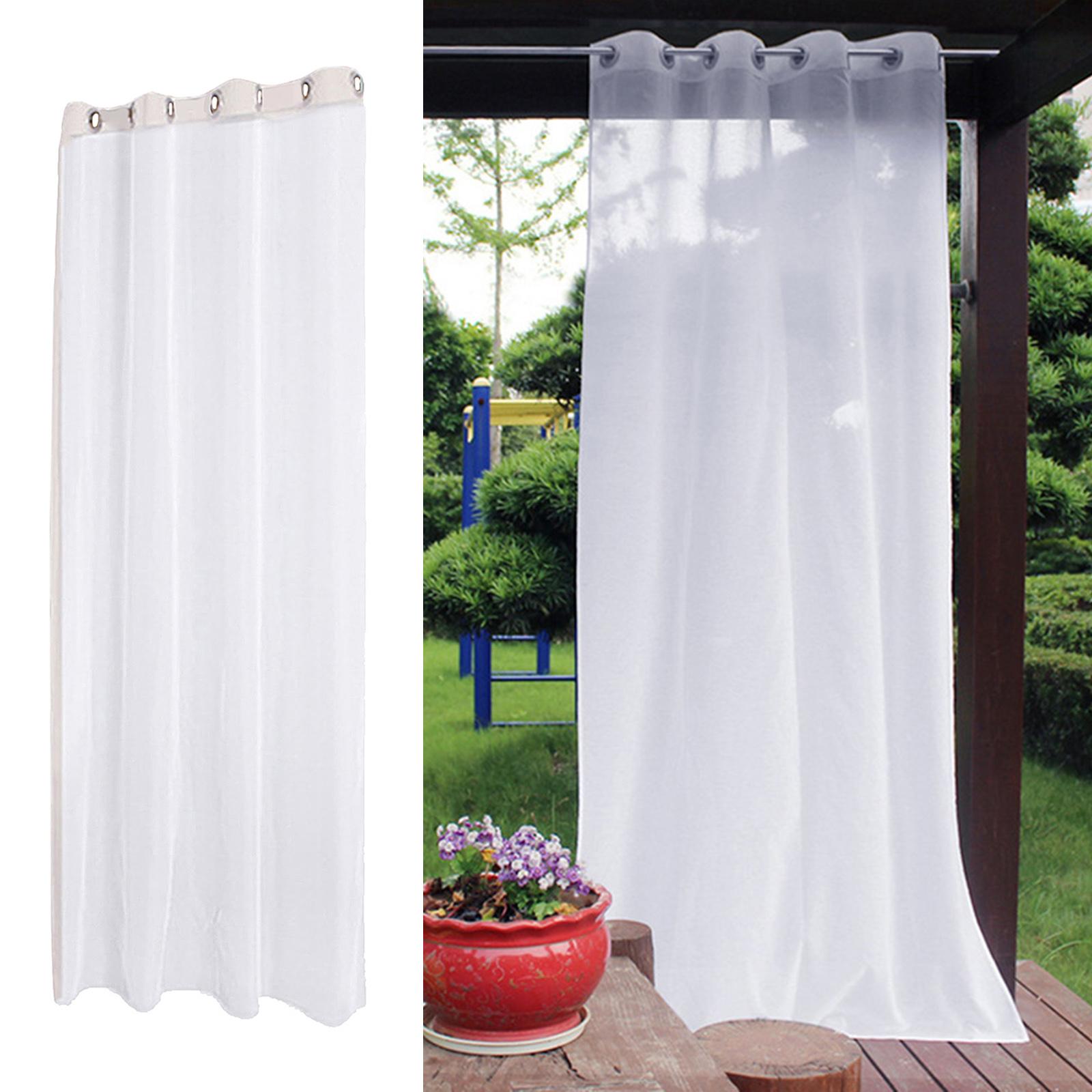 

White Curtain Grommet Canopy Drape Proof Decoration 3 Sizes 132x213cm