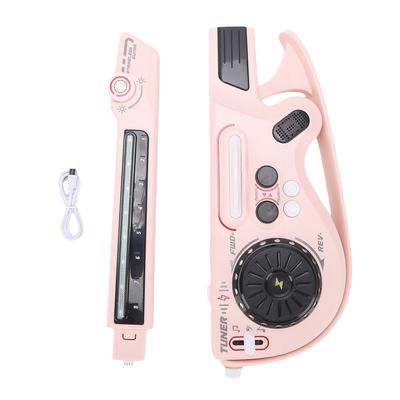 Guitare Électrique Musicale Pliable Sans Cordes Smart Guitar Jouet avec Platine DJ Lumières LED pour Enfants de Plus de 3 Ans