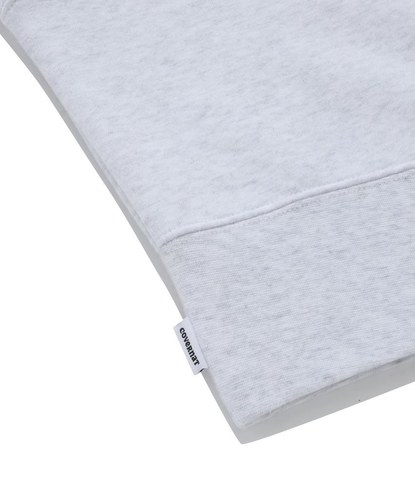 COVERNAT WOMAN Collared Half Zip Sweatshirt Heather Gray