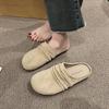Thick-soled women's new outer wear in summer 2025 retro round head versatile Muller bag head half slippers