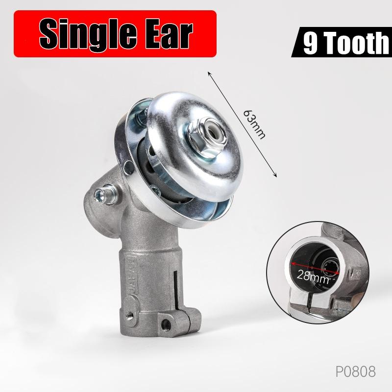 26mm/28mm 9 Tooth Trimmer Gearbox Gearhead Brushcutter Grass Trimmer Replace Gear Head Lawn Mower Parts Gardening Tool