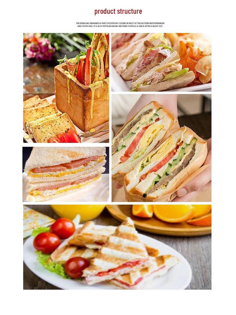 Multi-Slot Toaster Oven & Sandwich Press Heating Machine