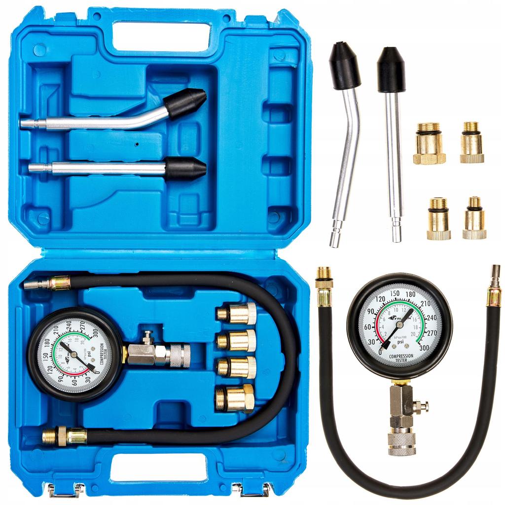 Injection Compression Pressure Tester Gauge Petrol 0-300 Psi 20 Bar