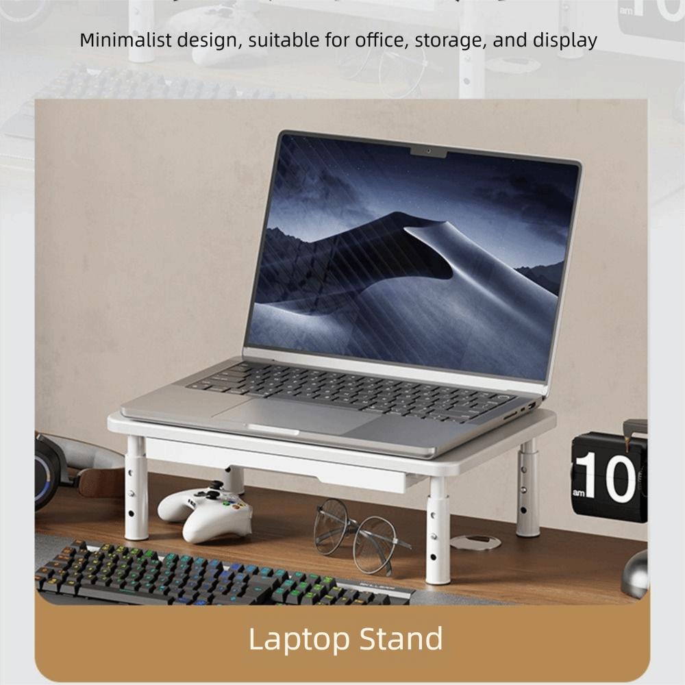 Steel Construction Computer Monitor Riser Airflow Vents Computer Monitor Holder  Workplace