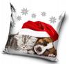 PILLOWCASE 40x40 Christmas CAT and Dog Gift W05j