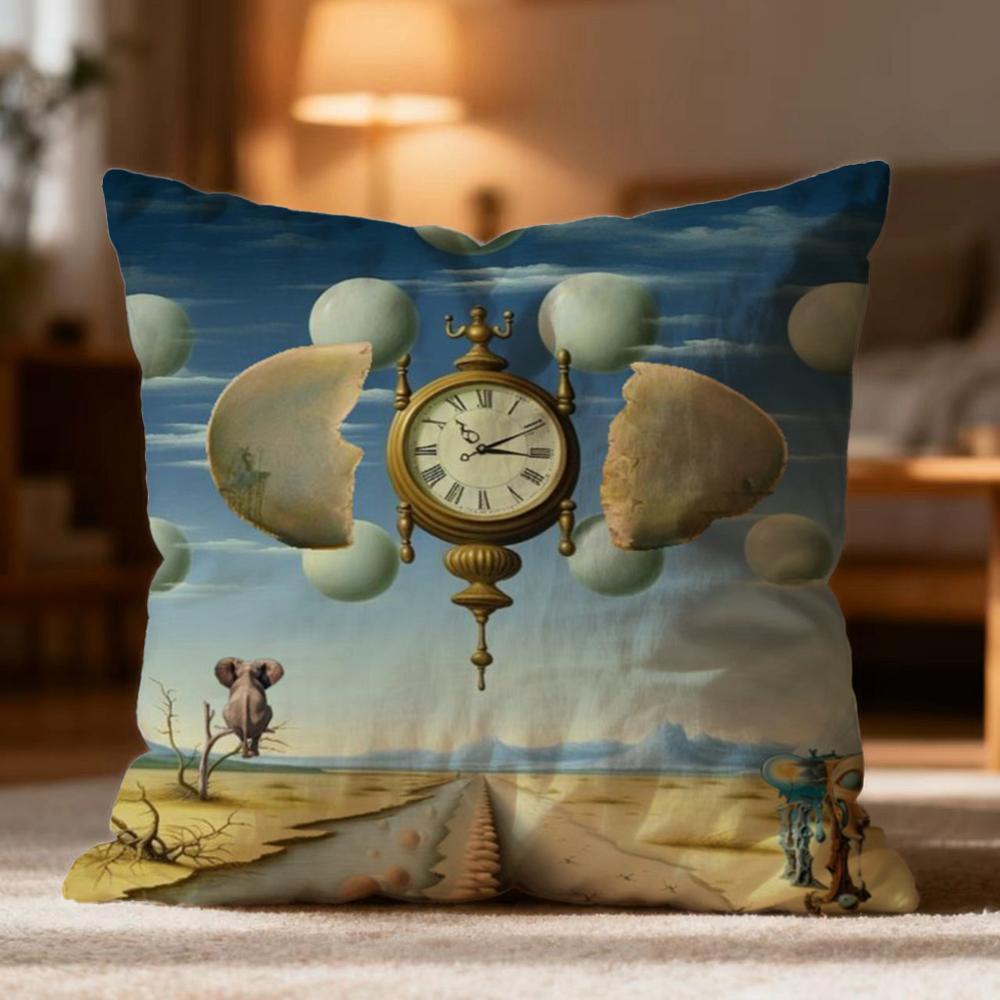 Popular S-Ssalvador dalied Cushion Cover Soft Washable Pillow Case Multi-Scene for Couch Bed Travel Office Use