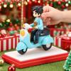 Miniature Stunt Motorcycle Toy Car Rotation Swing Doll Accessories Pet Electric Motorcycle Model