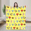 Coperta Morbida in Pile Corallo per Banda Musicale Kpop, Coperta Cartone Animato per Divano Ufficio, Trapunta Leggera per Camera da Letto