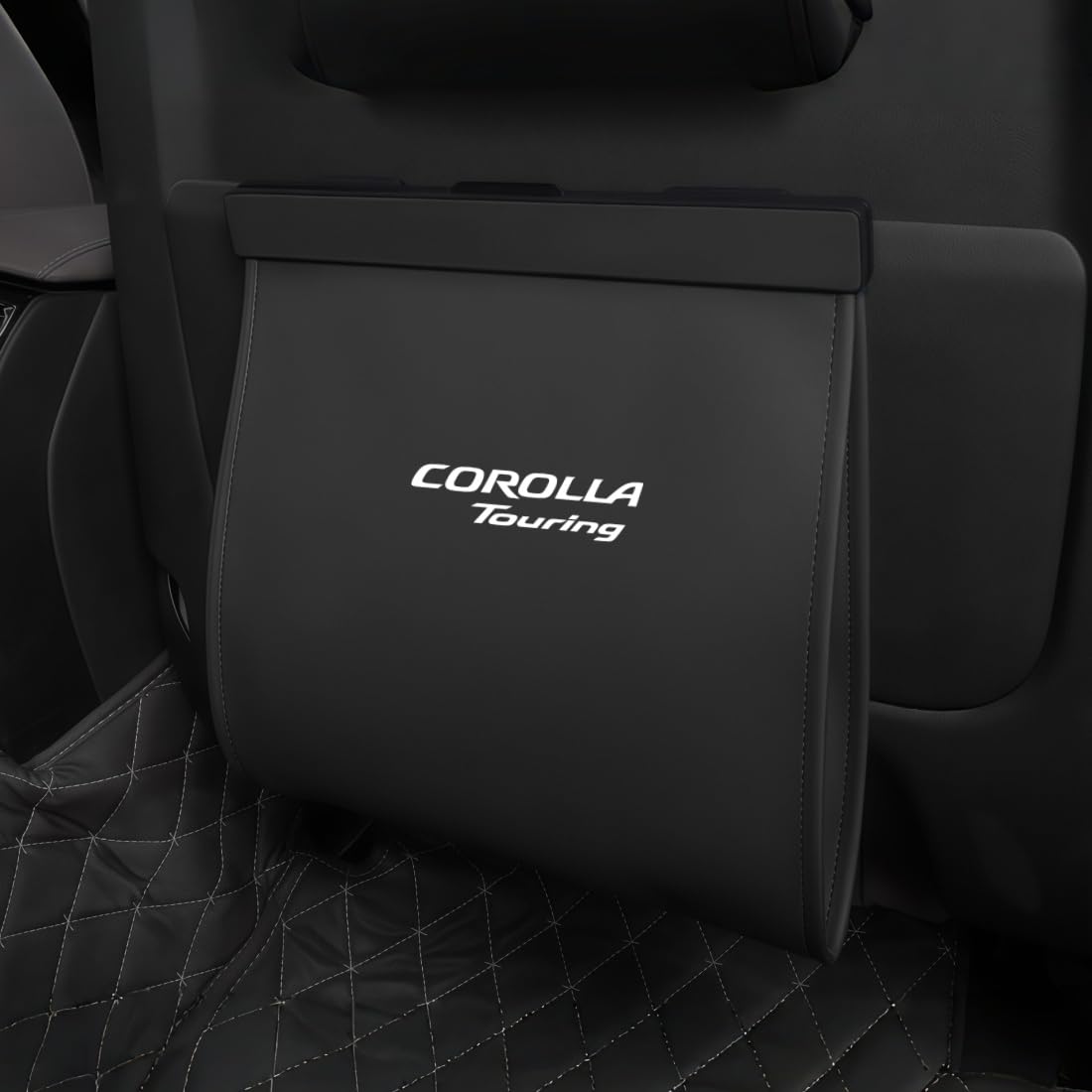 

Car Trash Can with Magnetic Closure for Toyota Corolla Touring Includes Trash Slim Large Multifunctional Storage Case for Rear Car Convenient Storage чёрный