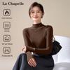 La Chapelle Women's Brushed Mock Neck Slim Fit Base Layer Top