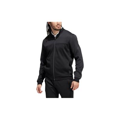 Solid Color Logo Print Golf Jacket Men Outerwear Black HN9527