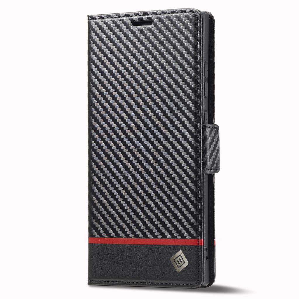LC.IMEEKE For Samsung Galaxy S24 Ultra Case Carbon Fiber Texture Anti-drop Phone Guard Cover