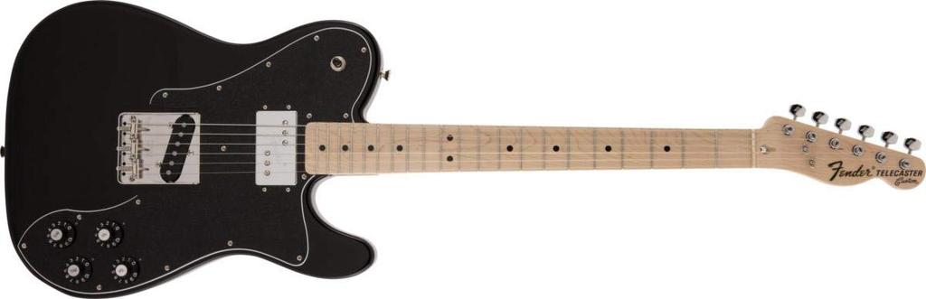 Fender Elektrická kytara vyrobená v Japonsku Tradiční 70. léta Maple Black Telecaster® Custom, hmatník,