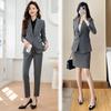 2026 Women's Gray Professional Suit Set - High-End Interview & Workwear (Spring/Autumn)
