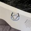Niche Design Sense V-Shaped Shape Ring For Women To Send Girlfriends Full Of Zircon Micro-Inlaid Temperament Versatile Stacked Wear
