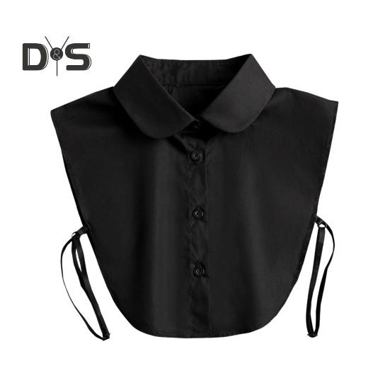 

Женский фальшивый воротник с лацканами и боковым ремешком, однобортный, однотонный, съемный воротник, повседневный стиль, аксессуар с фальшивым воротником