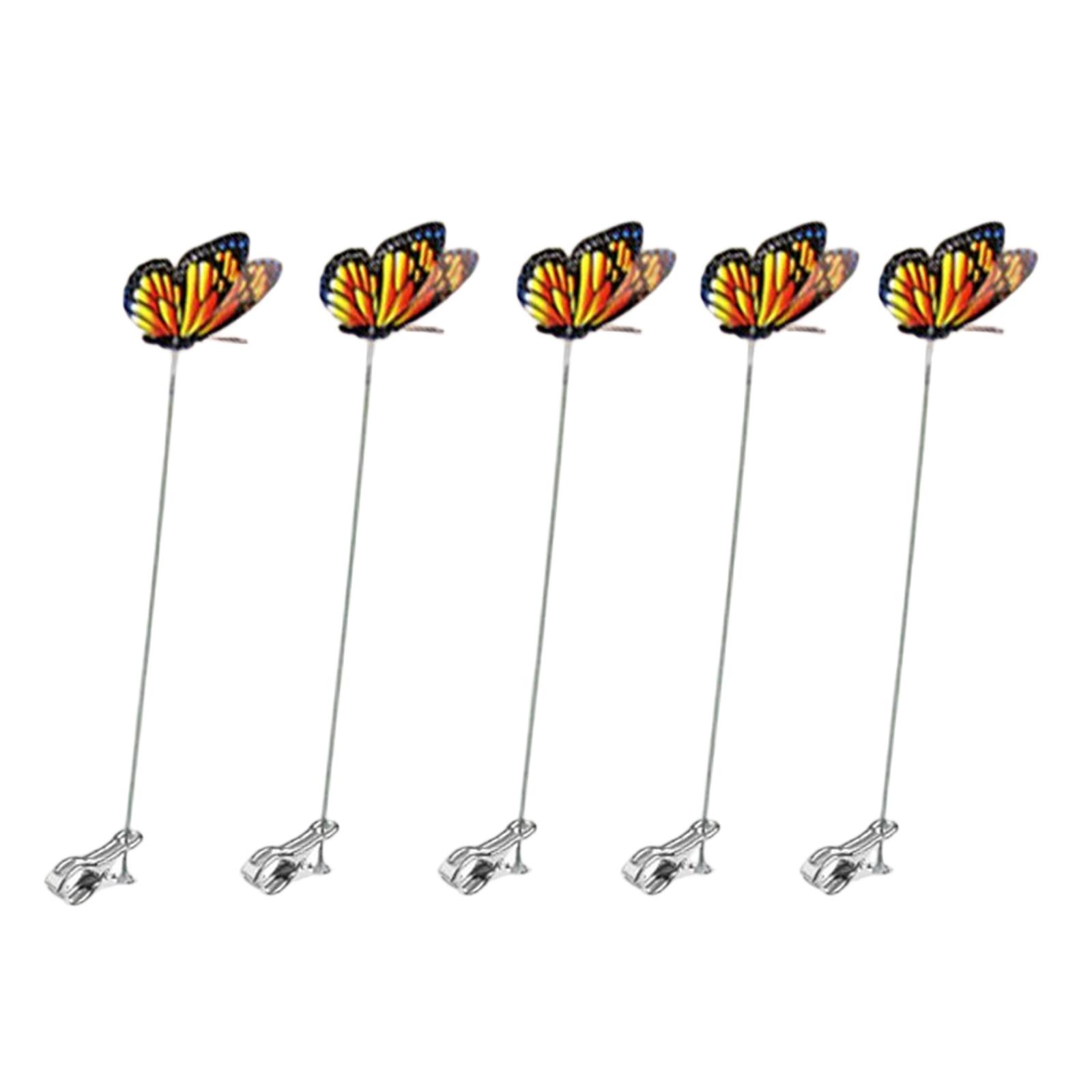 

Simulated Butterfly Clips For Outdoor Grassland Garden Decoration, PVC Butterfly Clips For Garden Flower Arrangement Series Decoration. One Size жёлтый