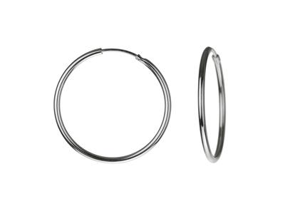 Silver Hoop Earrings Large 3Cm Circles 30Mm Thick 1.8Mm 925 Silver Elegant
