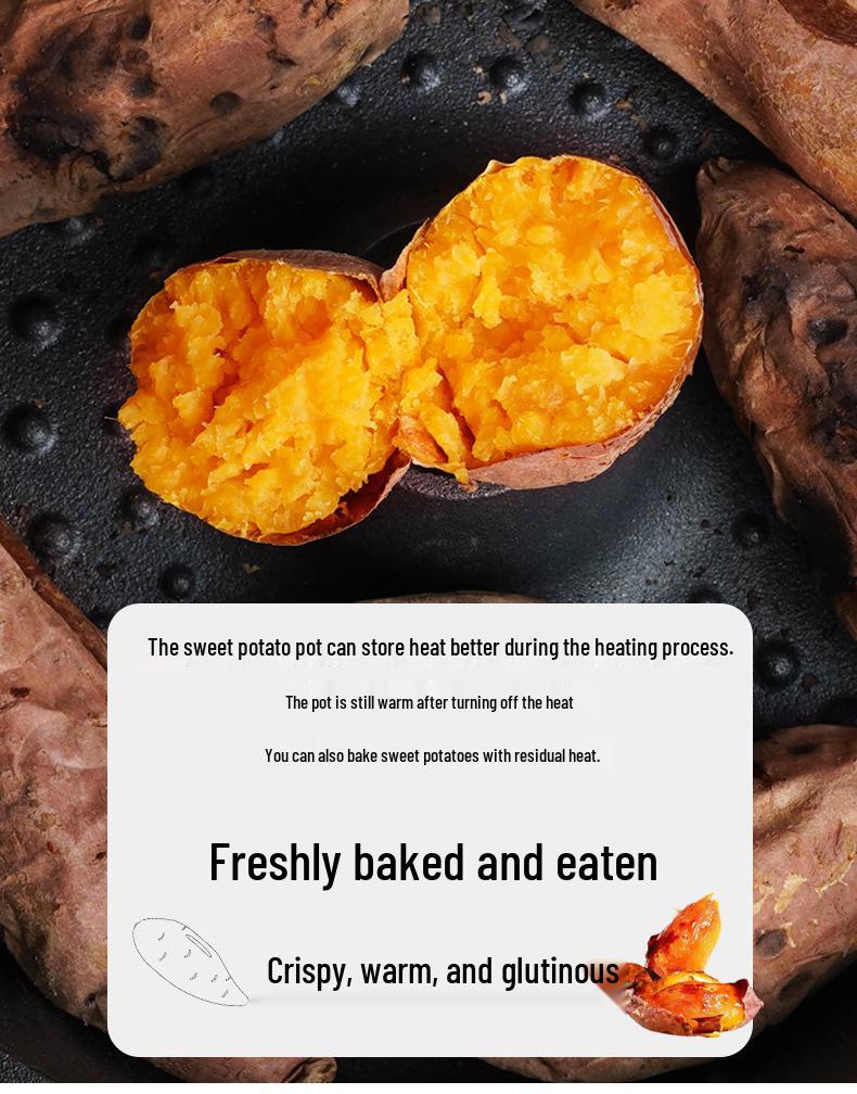 Thickened Cast Iron Sweet Potato Roasting Pot and Corn Grill