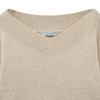 NOIRER FOR WOMAN Two-Way Off-Shoulder V-Neck Knit (Sand Beige)