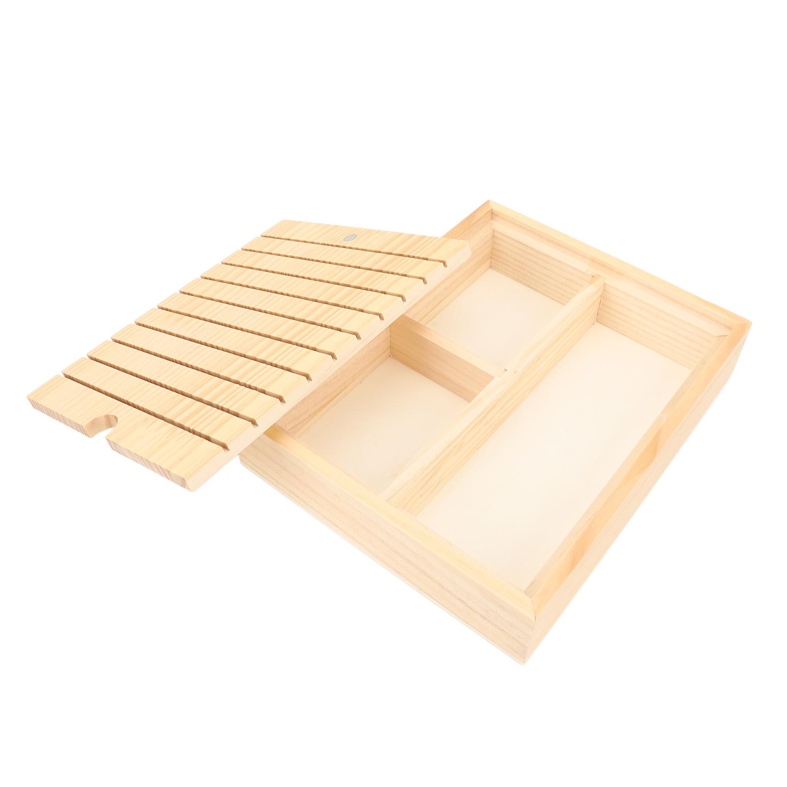 

Деревянная шкатулка для рукоделия с крышкой Органайзер для швейных инструментов Контейнер для хранения вышивки для иглы