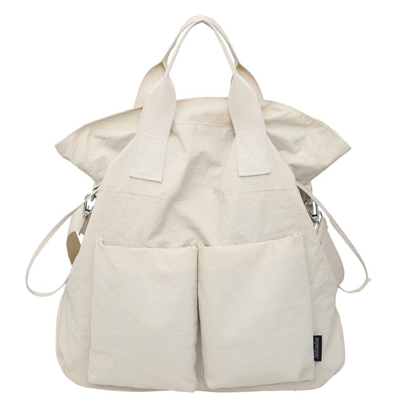 Japanese Solid Color Crossbody Bag, Men's and Women's Shoulder Bag, Large Capacity, Simple Workwear, Unisex Style Handbag, Student Class Bag