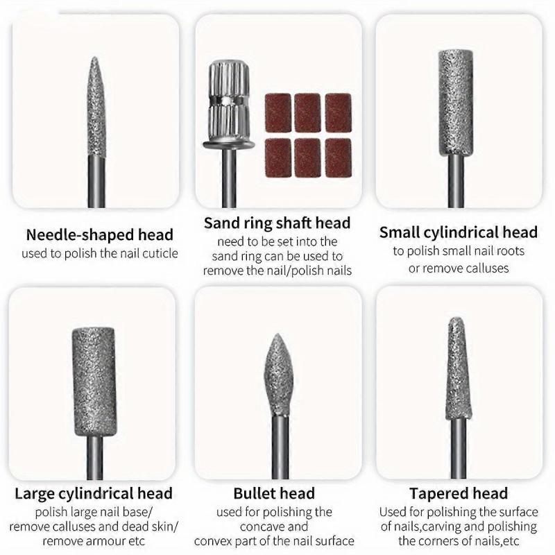 Elektrische Nagelfräsmaschine Zehennagel Schleifer Polierer 20000 U/min Nagelfeile