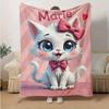 1pc Cute Cartoon Cat Cartoon Blanket, for Decorating Your Own Sofa and Living Room, Super Soft Flannel, for All Season Use, Bed, Couch, Offi