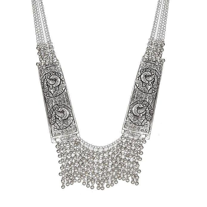 YouBella Jewellery for Women Stylish Afghani Tribal Necklace for Women & Girls