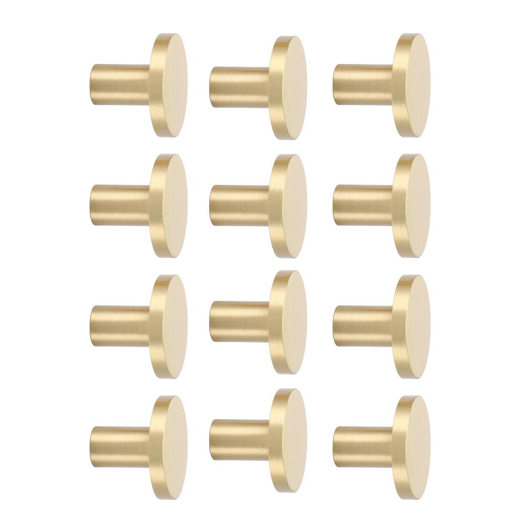 12 Pack Gold Cabinet Knobs Zinc Alloy Drawer Knobs Cabinet Knob Handles Hardware with Screws