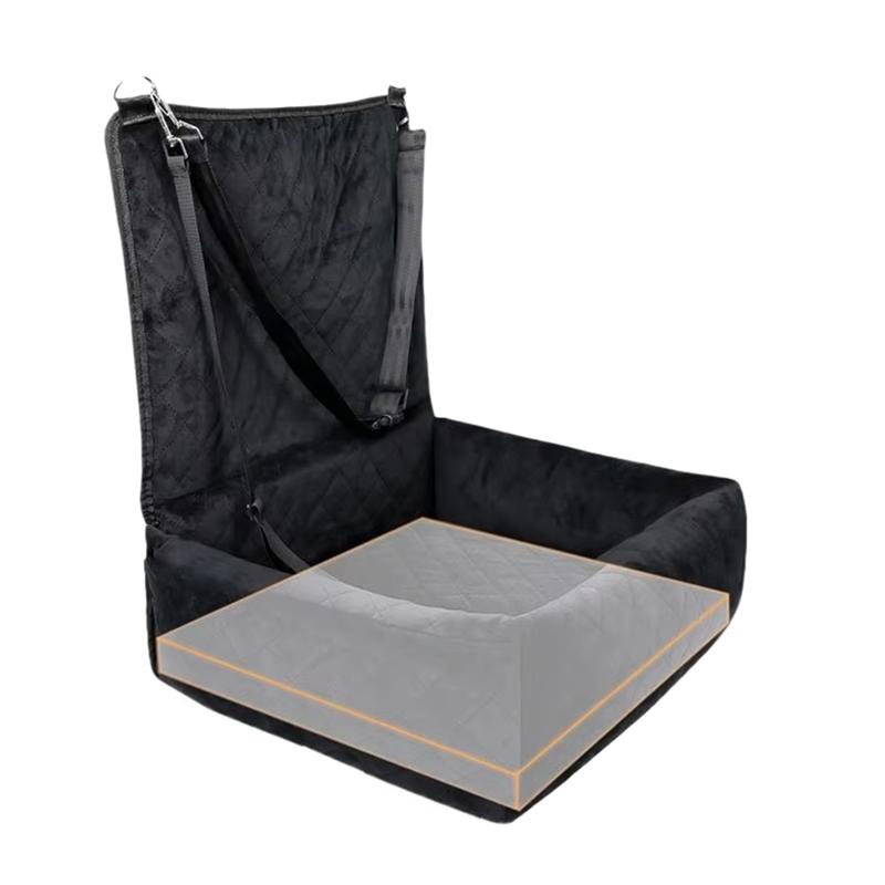 

Pet Car Seat Pet Seat With 2 Side Pockets Puppy Automotive Cushion For Vehicle RV SUV Truck Front And Backseat Travel чорний