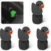 4 Pack Cute Duck Tire Valve Caps, Glow In The Dark Tire Valve Caps, Interesting and Practical Tire Decoration, Can Be Used for Cars, Motorcycles,