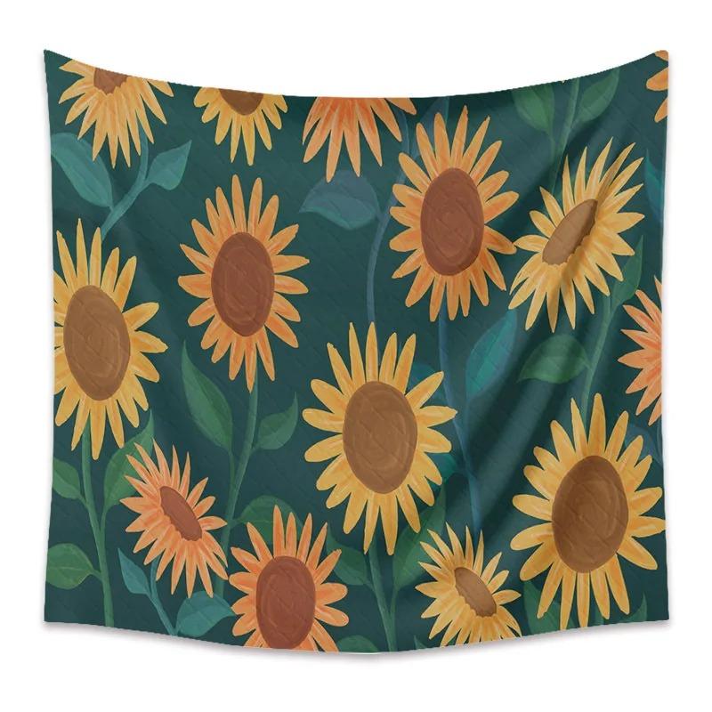 

Свежие цветочные красивые напечатанные подвесные ткани для украшения стен дома гобелен для спальни гостиной гобелен 100x75cm