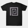 Men Black Print T-shirt The Hollow No-Cut Transfer Paper Print Cotton Tshirt