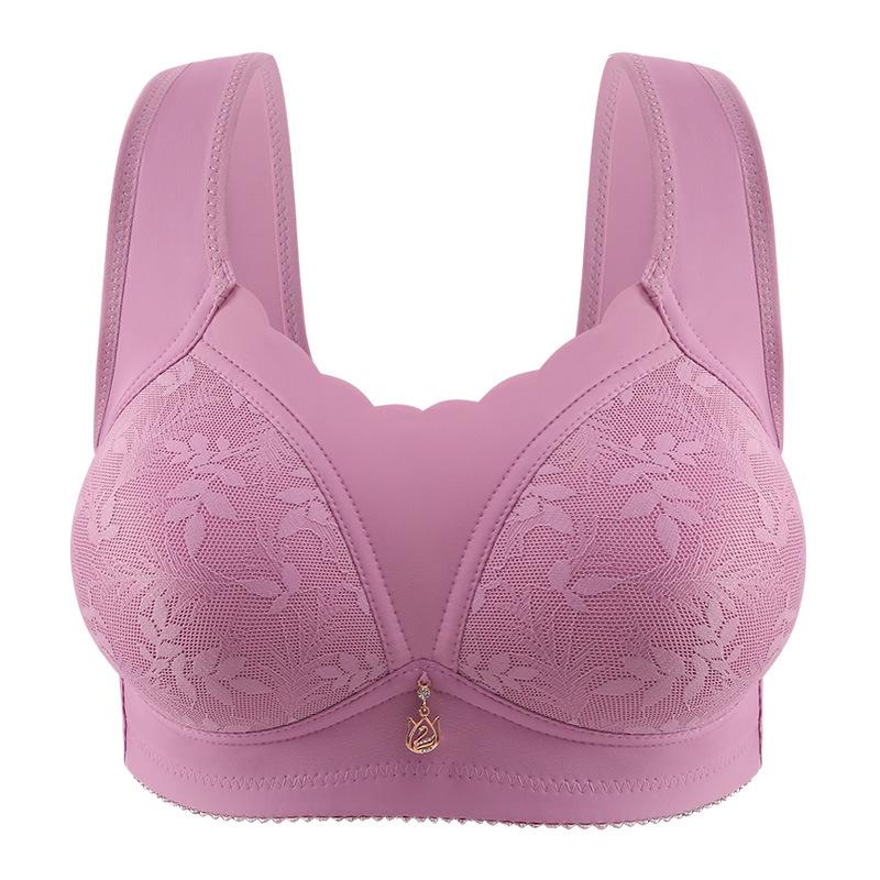 Big red natal year, beautiful back gathering, large size lace, double breasts, anti-sagging underwear adjustment, mother women's bra cover