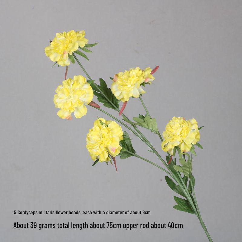 Wedding Yellow Silk Peony & Lotus Flower Arrangement for Ceiling and Aisle Decoration