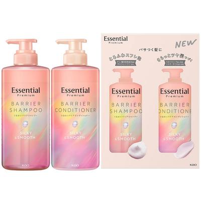 Essential Premium Szampon Bariera Nawilżająca Jedwabiście Gładki Zestaw Pompka 900ml &